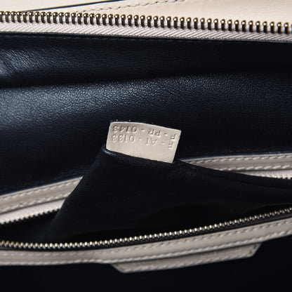 Celine Satin Calfskin Mini Bi-Color Luggage Powder Black 7 of 12