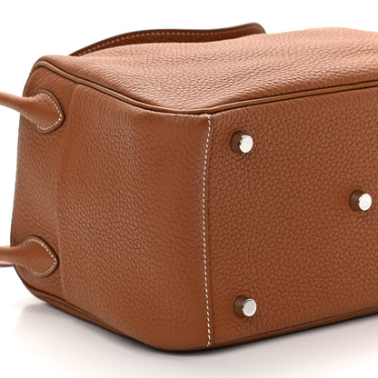 Hermes Taurillon Clemence Lindy 26 Gold 9 of 11