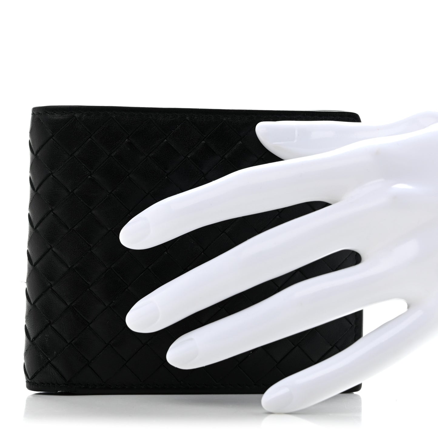 Nappa Intrecciato Bi-Fold Wallet Black