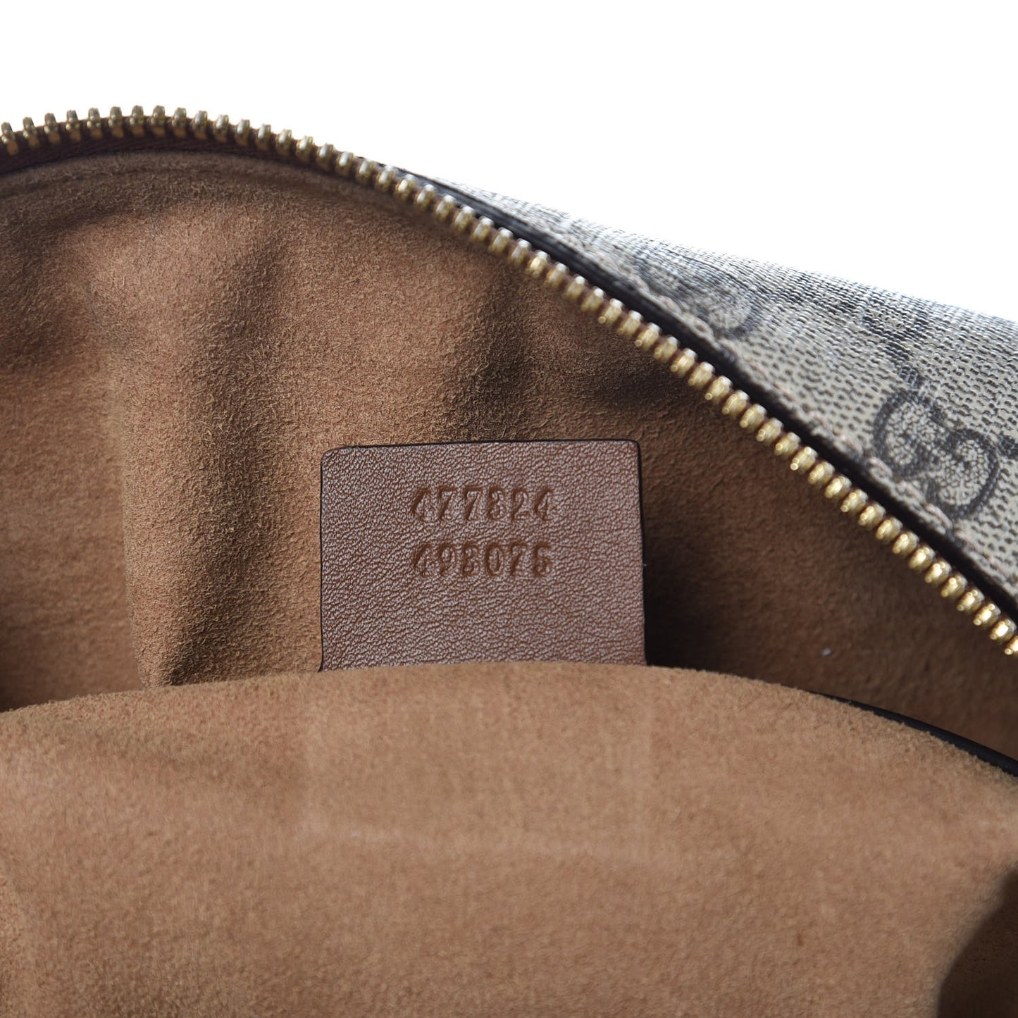 GG Supreme Monogram Large Linea A Hobo Light Brown