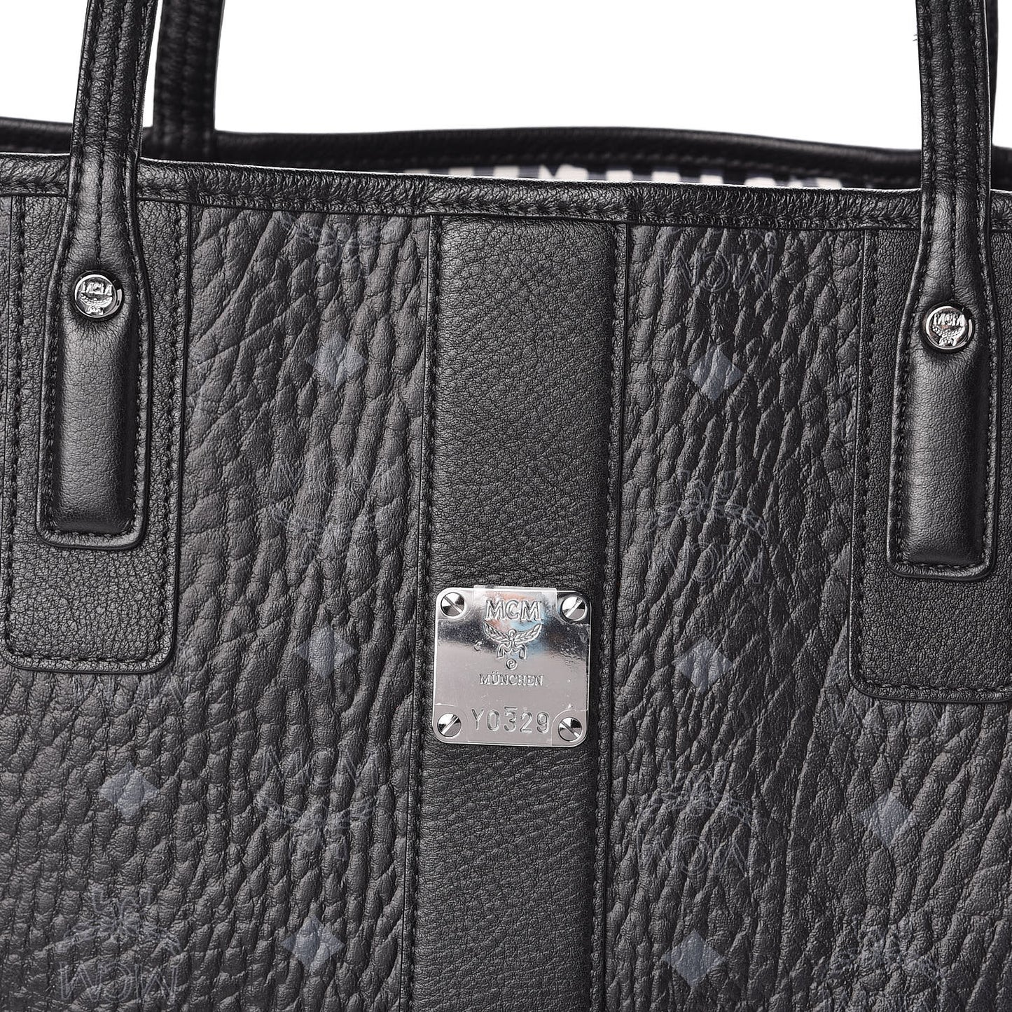 Visetos Medium Liz Reversible Shopper Tote Black