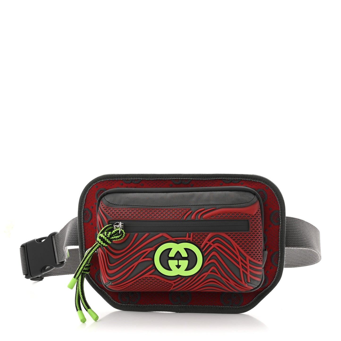 Jersey GG Monogram All Over Sporty Belt Bag Red Multicolor