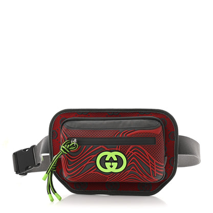 Gucci Jersey GG Monogram All Over Sporty Belt Bag Red Multicolor 1 of 9