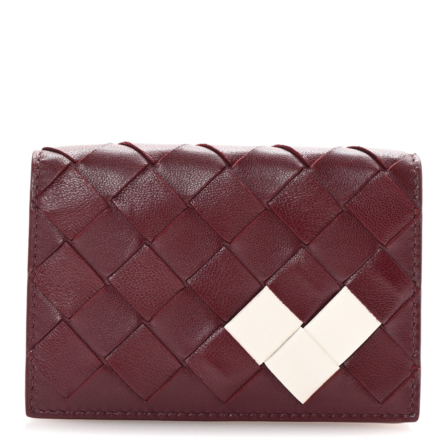 Bottega Veneta Nappa Intrecciato Heart Card Holder Barolo 1 of 6