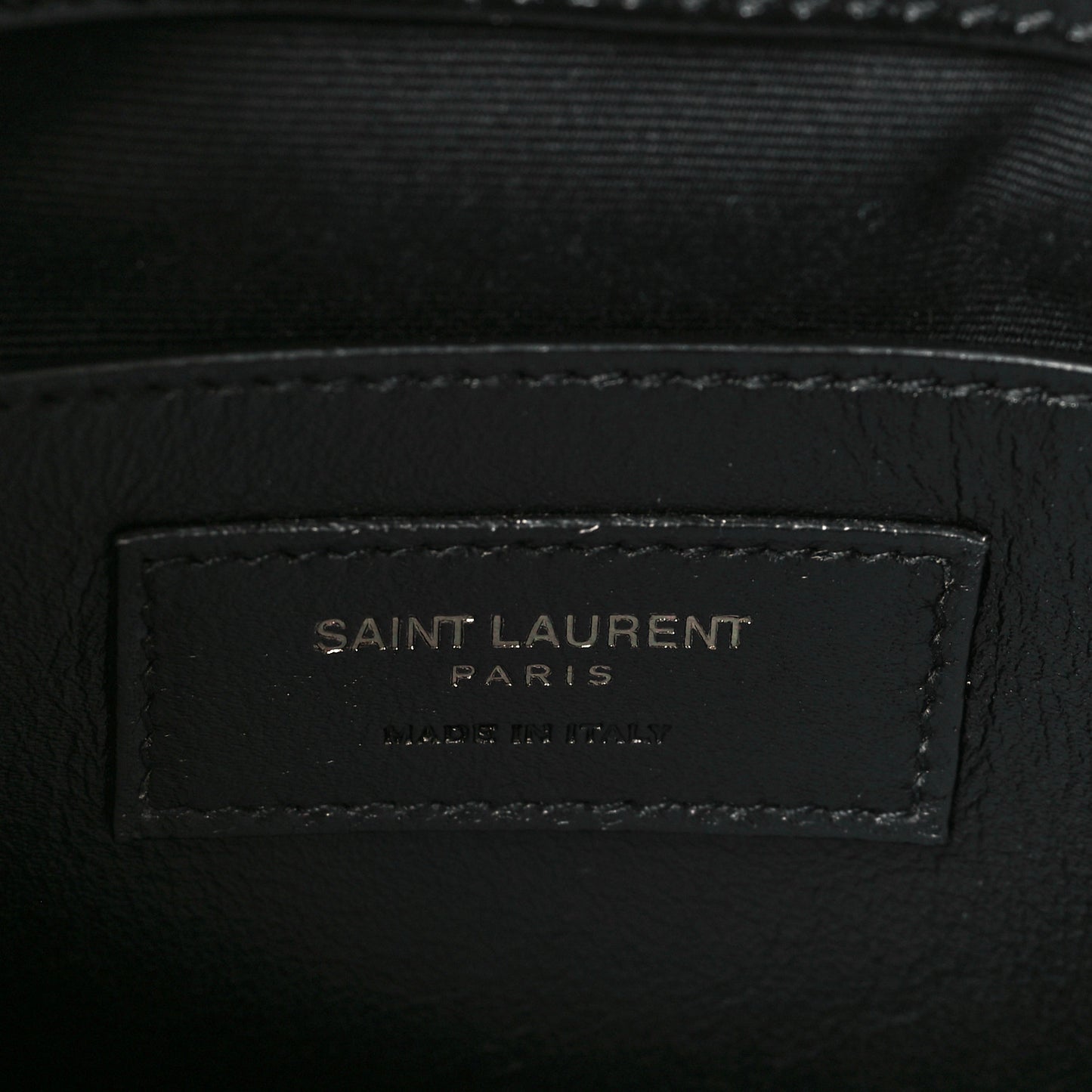 Crinkled Calfskin Matelasse Monogram Baby Niki Chain Satchel Black