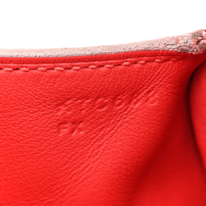 Hermes Taurillon Clemence Mini Lindy 20 Rouge Radieux 7 of 11