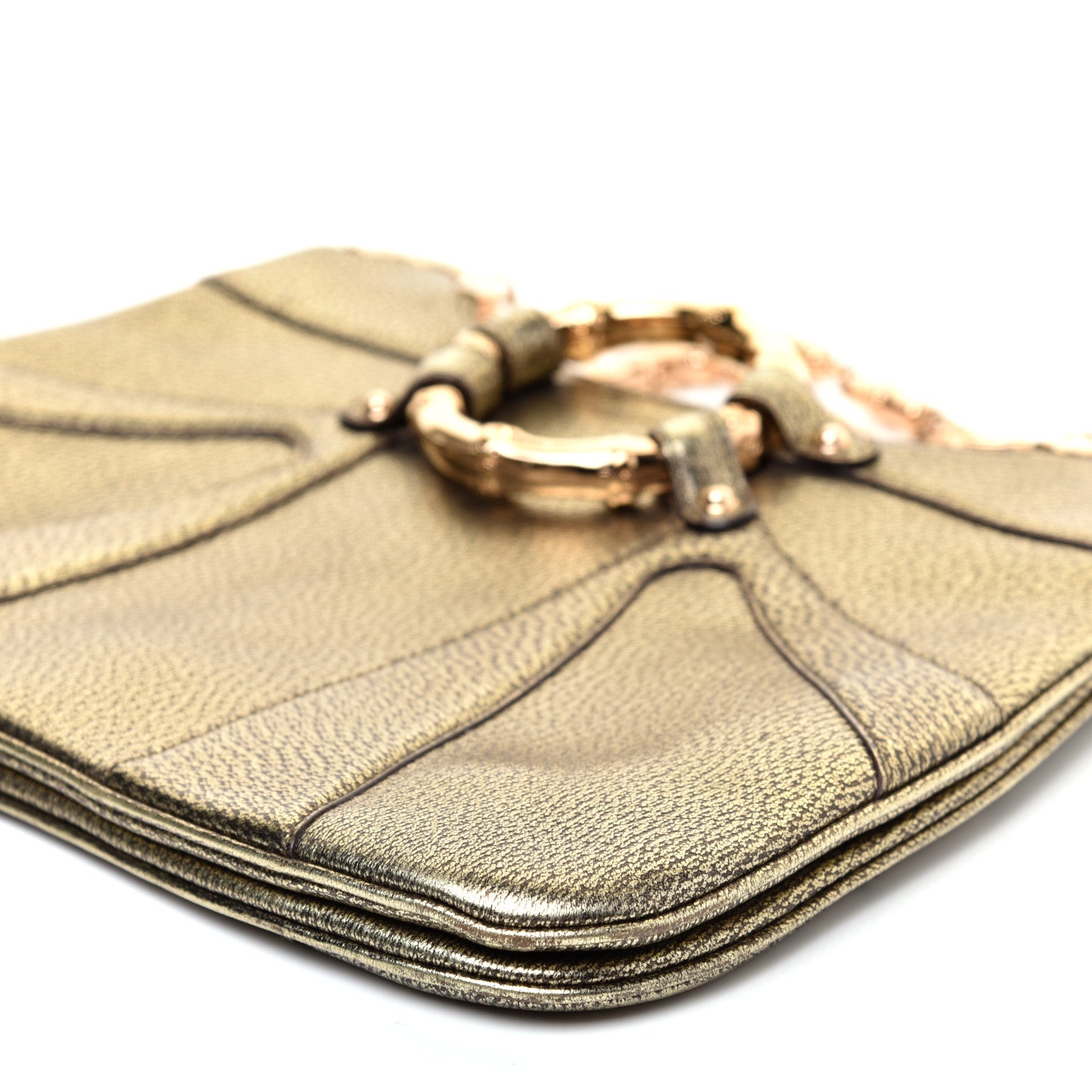 Gucci Bamboo Chain Tom Ford Shoulder Bag Metallic 7 of 9