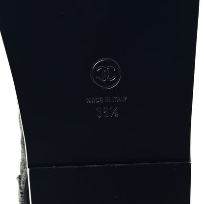Chanel Denim Quilted Dad Sandals 36.5 Grey 6 of 9