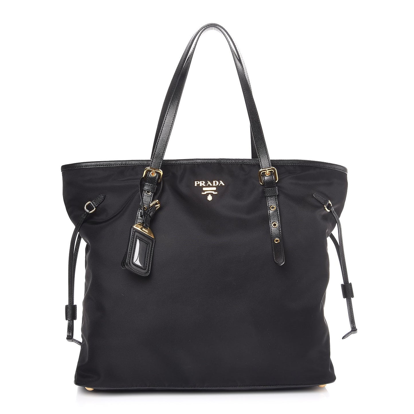 Tessuto Nylon Saffiano Tote Black