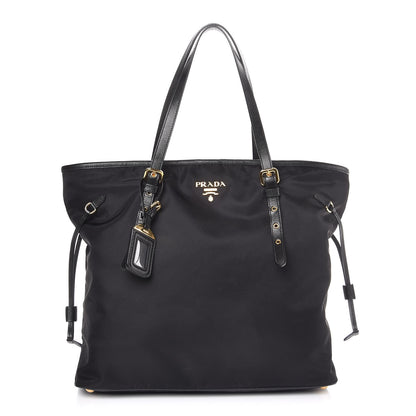 Prada Tessuto Nylon Saffiano Tote Black 1 of 8