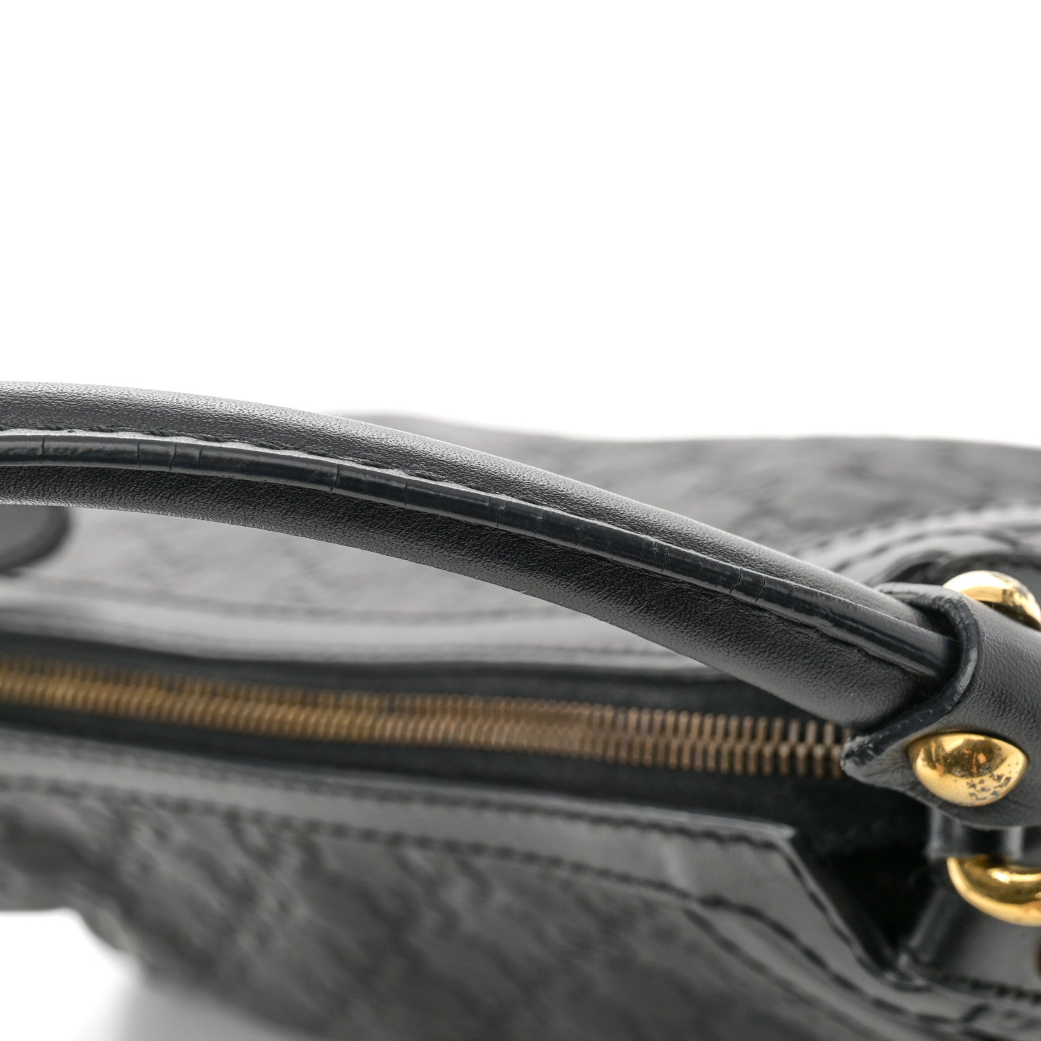 Gucci Guccissima Small Scarlett Studded Interlocking G Hobo Black 13 of 15