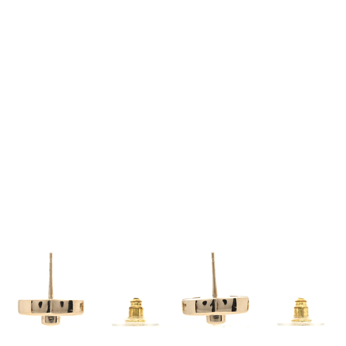 Metal CC Turnlock Earrings Gold