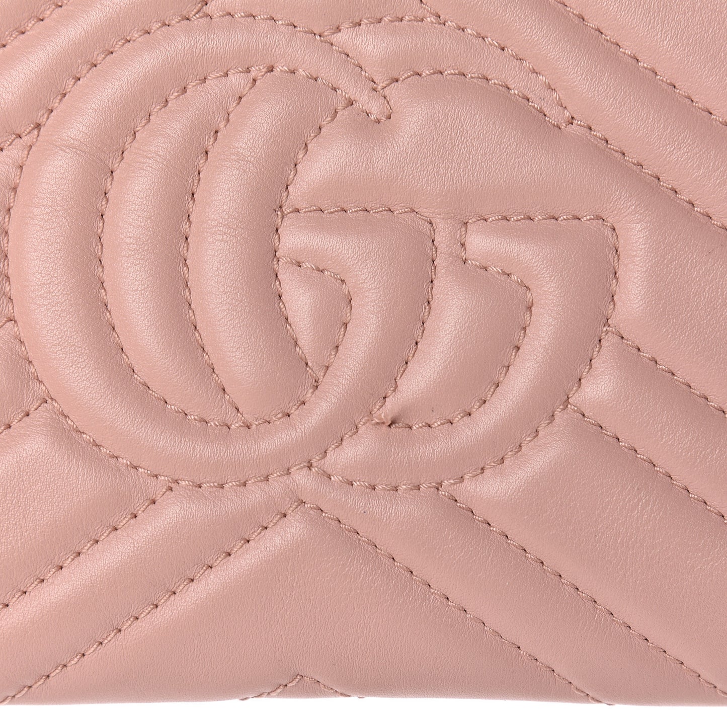 Calfskin Matelasse Mini GG Marmont Chain Bag Perfect Pink