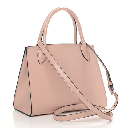 Prada Spazzolato Small Monochrome Top Handle Tote Pesca 3 of 10