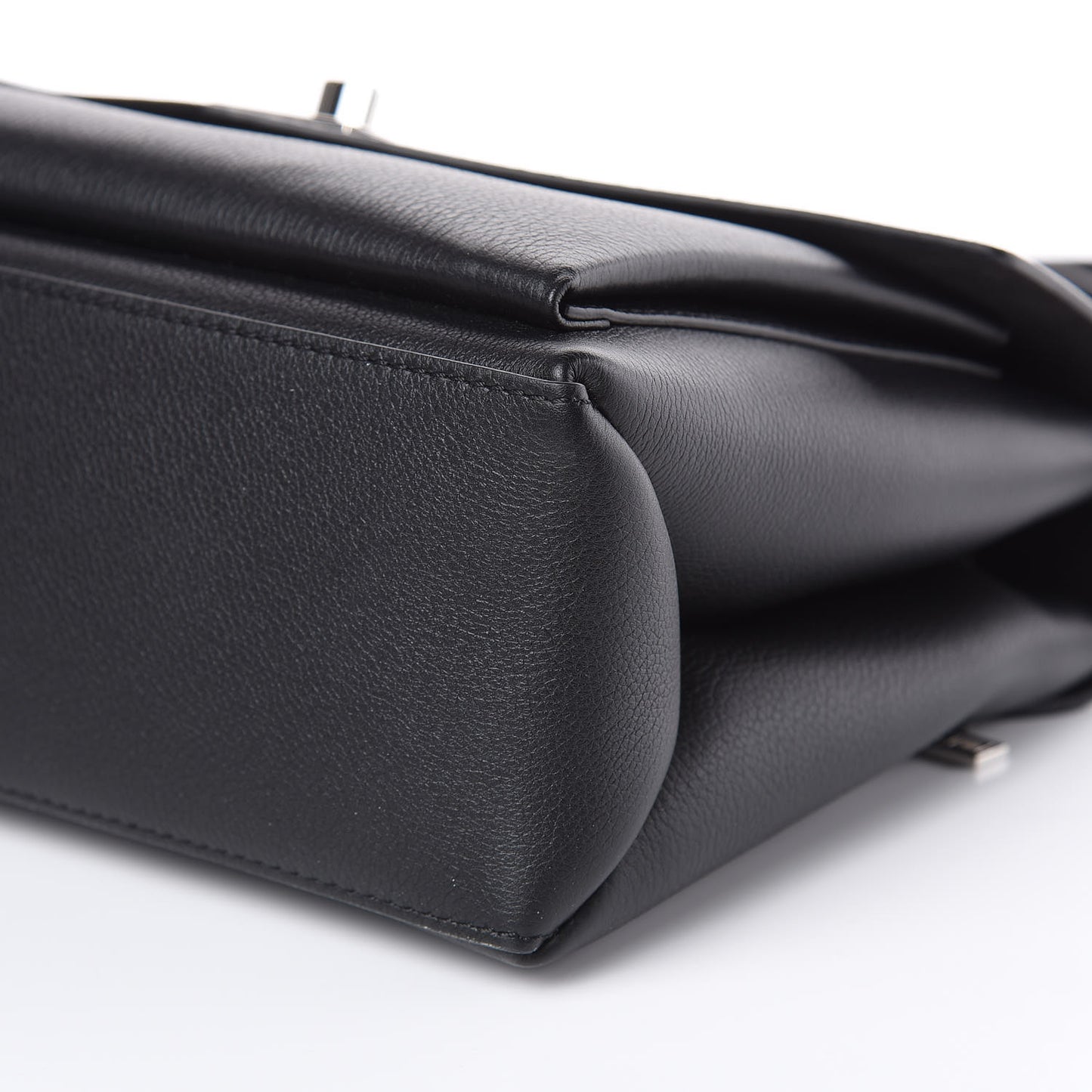 Soft Calfskin My Lockme Top Handle Black