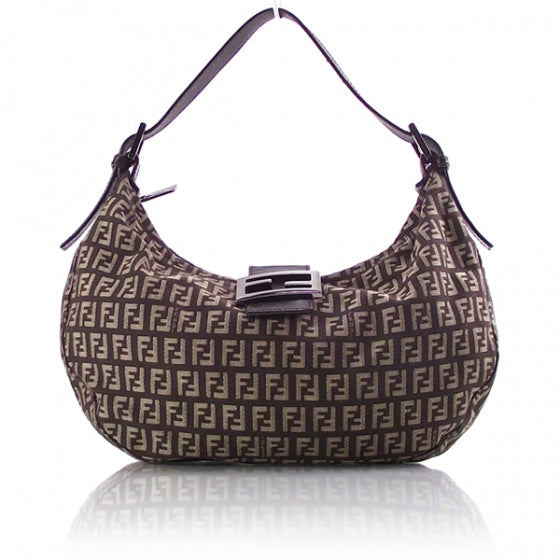 Fendi Zucchino Hobo Shoulder Bag Tobacco 1 of 12