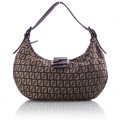 Fendi Zucchino Hobo Shoulder Bag Tobacco 1 of 12