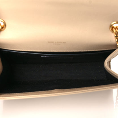 Saint Laurent Grain De Poudre Small Monogram Kate Satchel Nude Powder 4 of 17