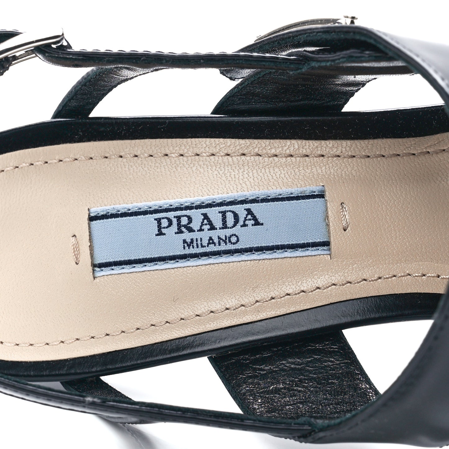 Spazzolato Metal Triangle Logo 55mm Slingback Pumps 35.5 Black