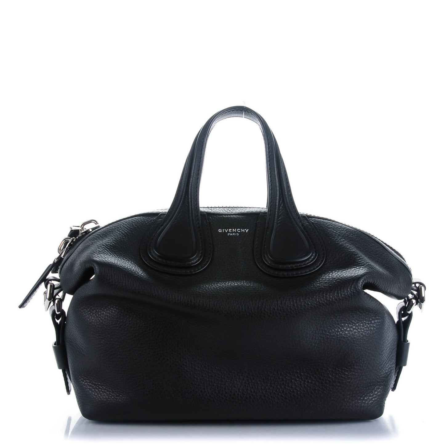 Pebbled Calfskin Small Nightingale Black