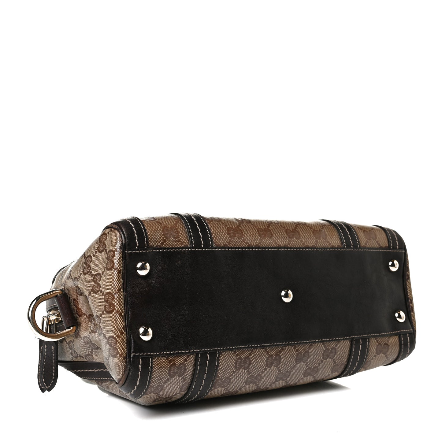 Crystal Monogram Duchessa Boston Bag Brown