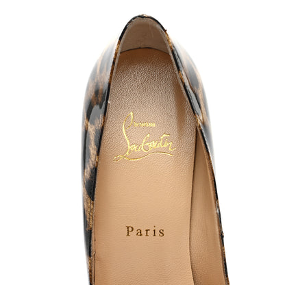 Christian Louboutin Patent Leopard New Very Prive Spikes 120 Pumps 39.5 Brown 8 of 8