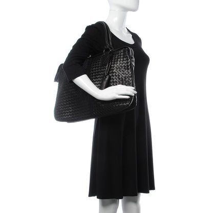 Bottega Veneta Nappa Intrecciato Briefcase Black 2 of 8