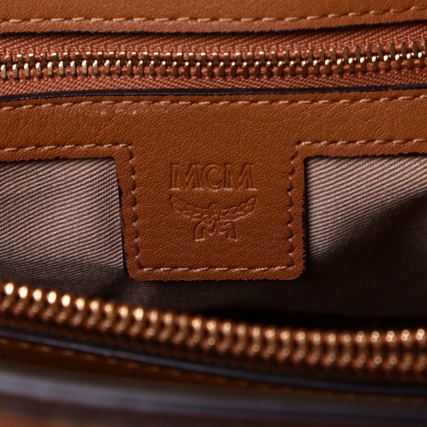 MCM Visetos Large Essential Tote Cognac 5 of 5