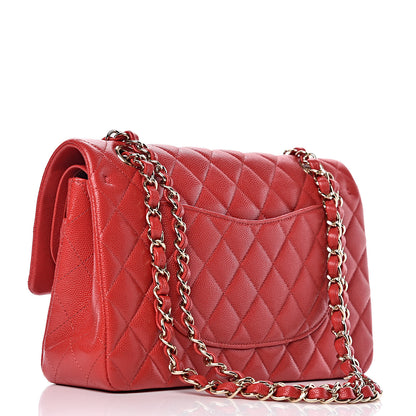 Chanel Caviar Quilted Medium Double Flap Red 3 of 10