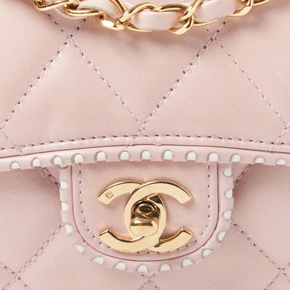 Chanel Lambskin Quilted Medium Single Flap Light Pink 7 of 9