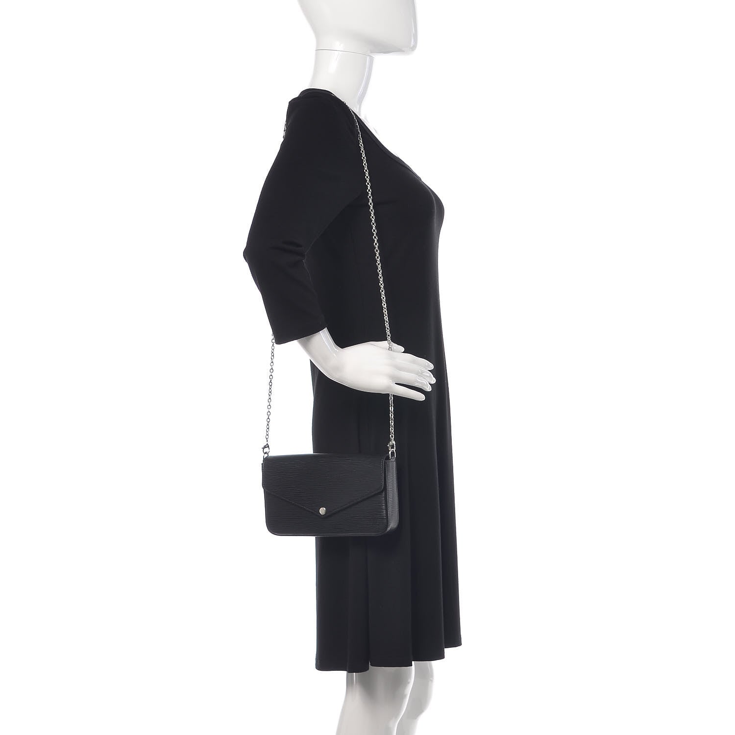 Louis Vuitton Epi Pochette Felicie Black 2 of 10