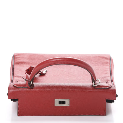 Hermes Chevre Mysore Horseshoe Kelly Retourne 28 Rouge Garance Bleu Obscur 15 of 38