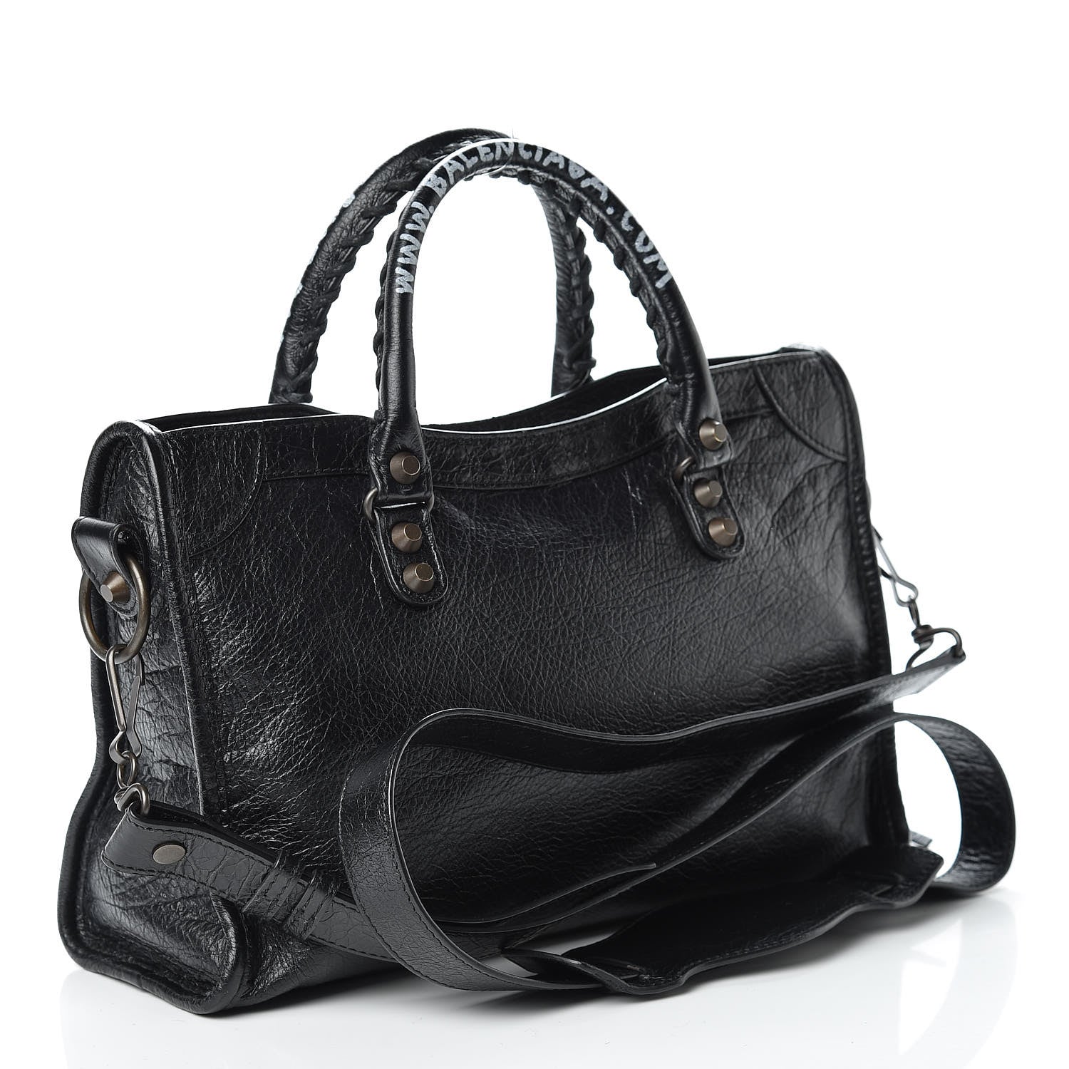 Balenciaga Agneau Classic Hardware Graffiti Handles S City Black 4 of 12