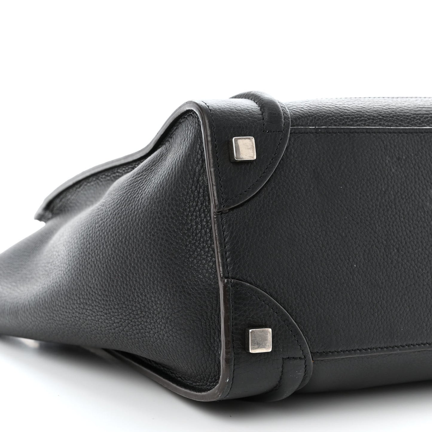 Drummed Calfskin Micro Luggage Black