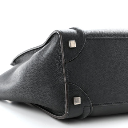 Celine Drummed Calfskin Micro Luggage Black 9 of 12
