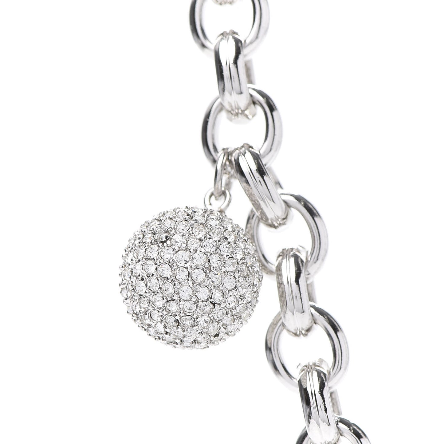 Crystal Charms Necklace Silver