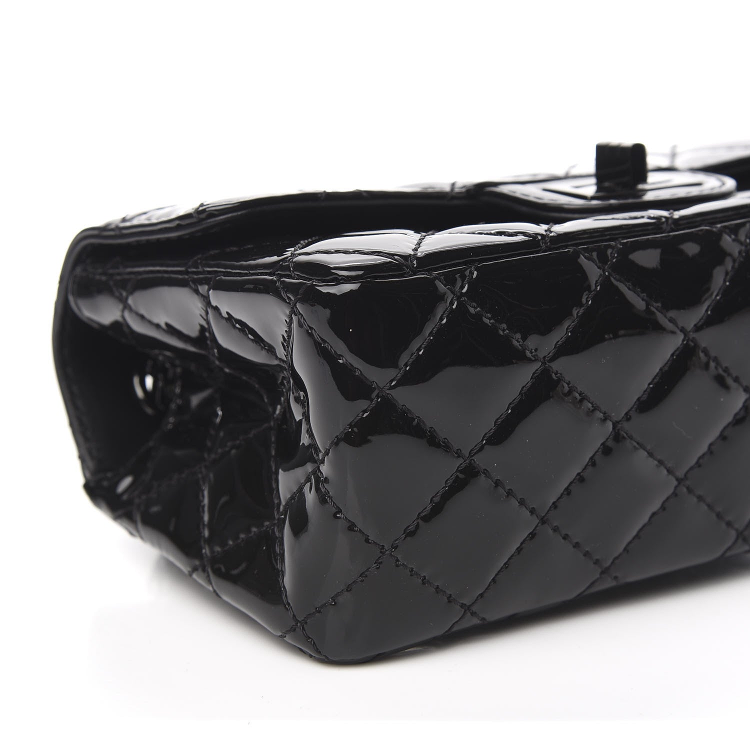 Chanel Patent Calfskin Quilted 2.55 Reissue Mini Flap So Black 6 of 11