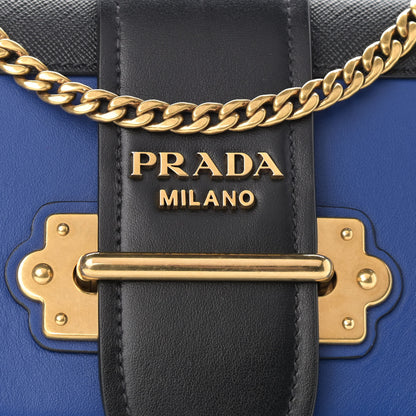 Prada Saffiano City Calf Cahier Belt Bag Black Bluette 8 of 10