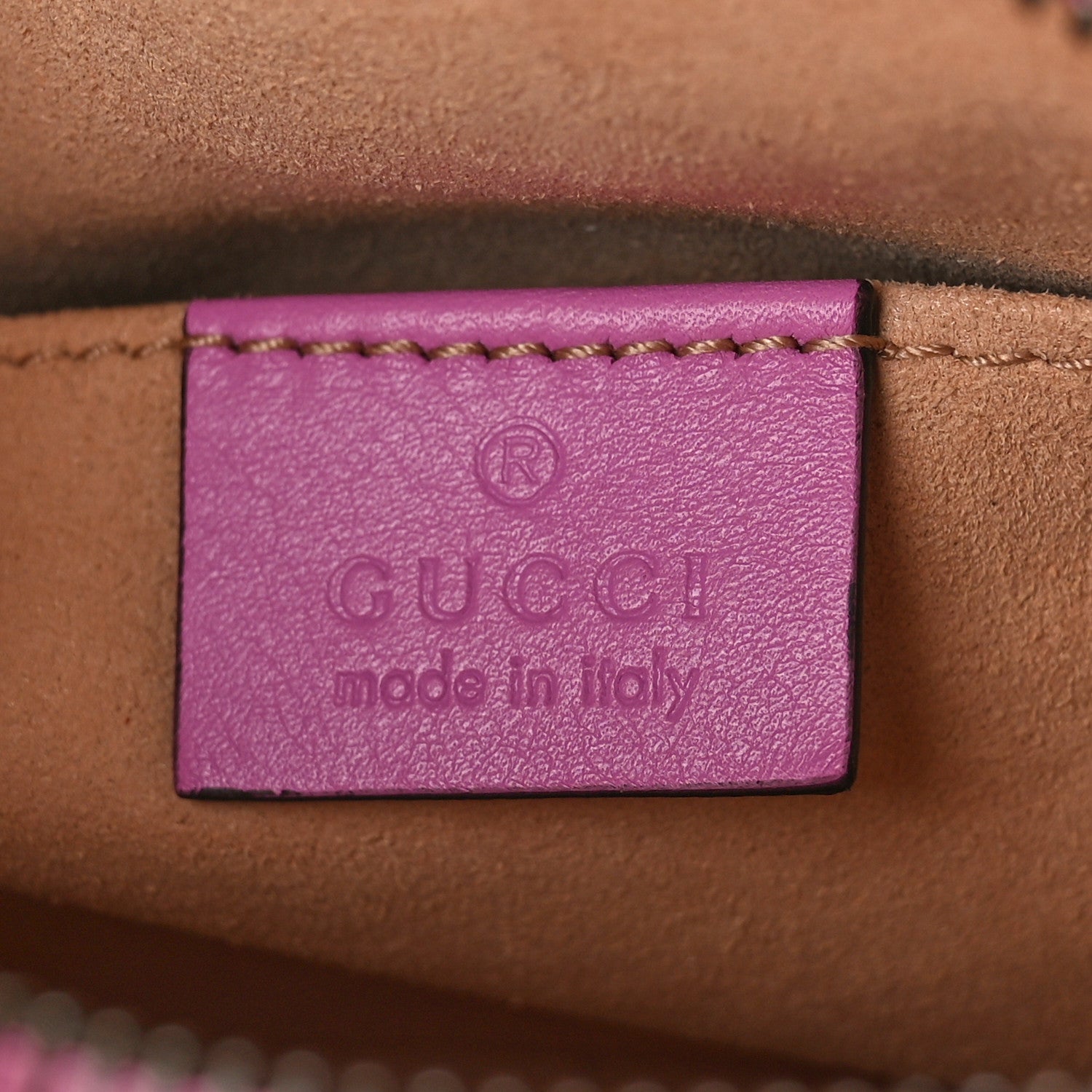 Gucci Calfskin Matelasse Mini GG Marmont Chain Shoulder Bag Candy Mousse 6 of 9