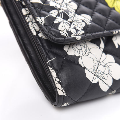 Versace Calfskin Icon Bouquet Quilted Wallet On Chain Crossbody Black 8 of 11