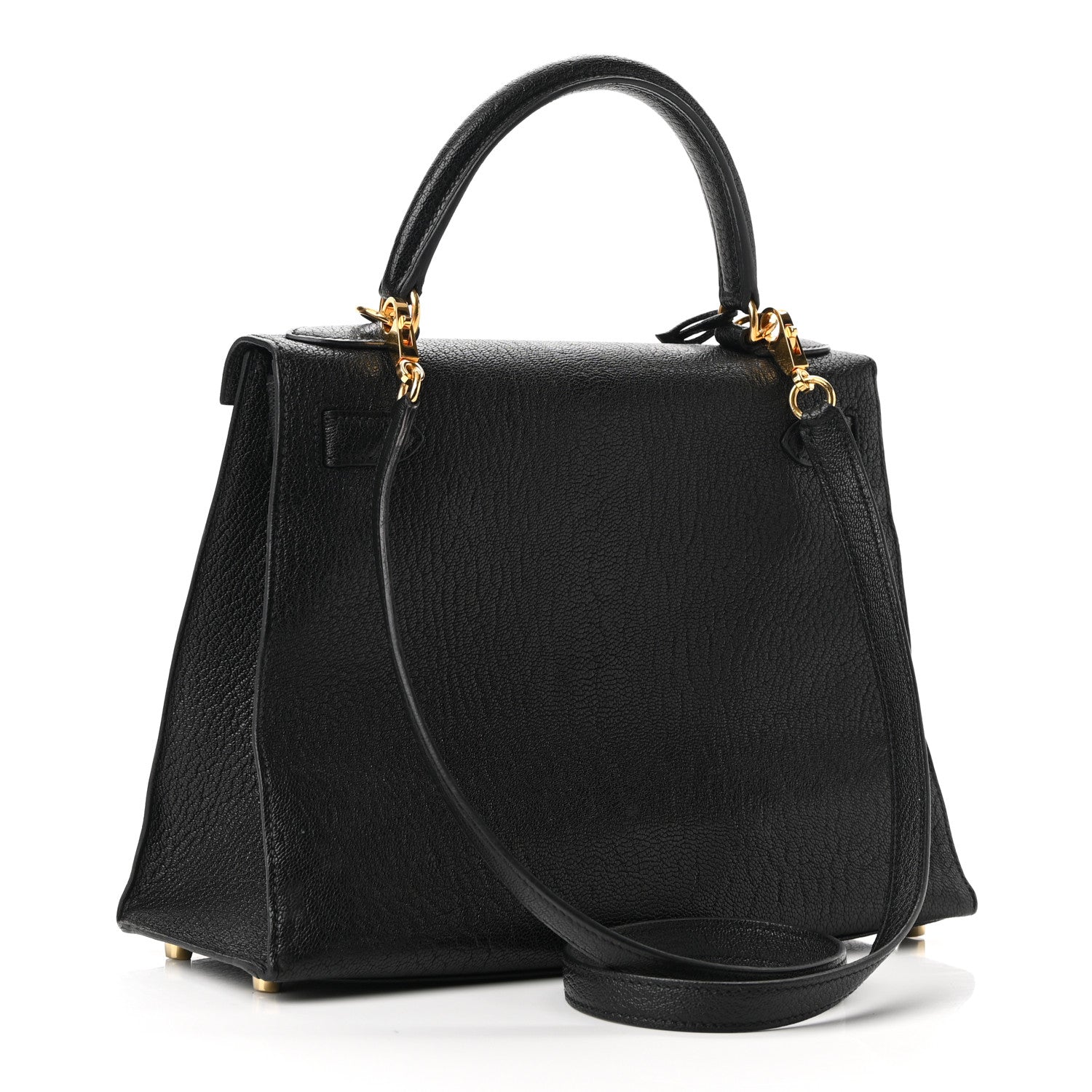 Hermes Chevre De Coromandel Kelly Sellier 28 Black 3 of 10