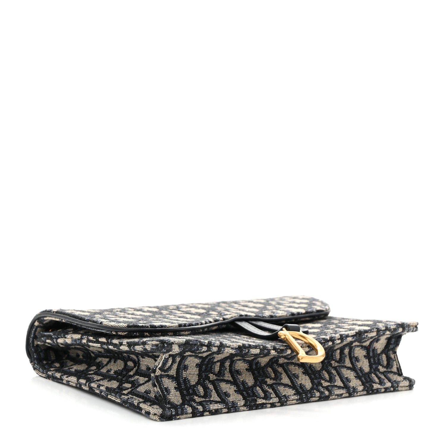 Christian Dior Oblique Saddle Chain Pouch Blue 4 of 9