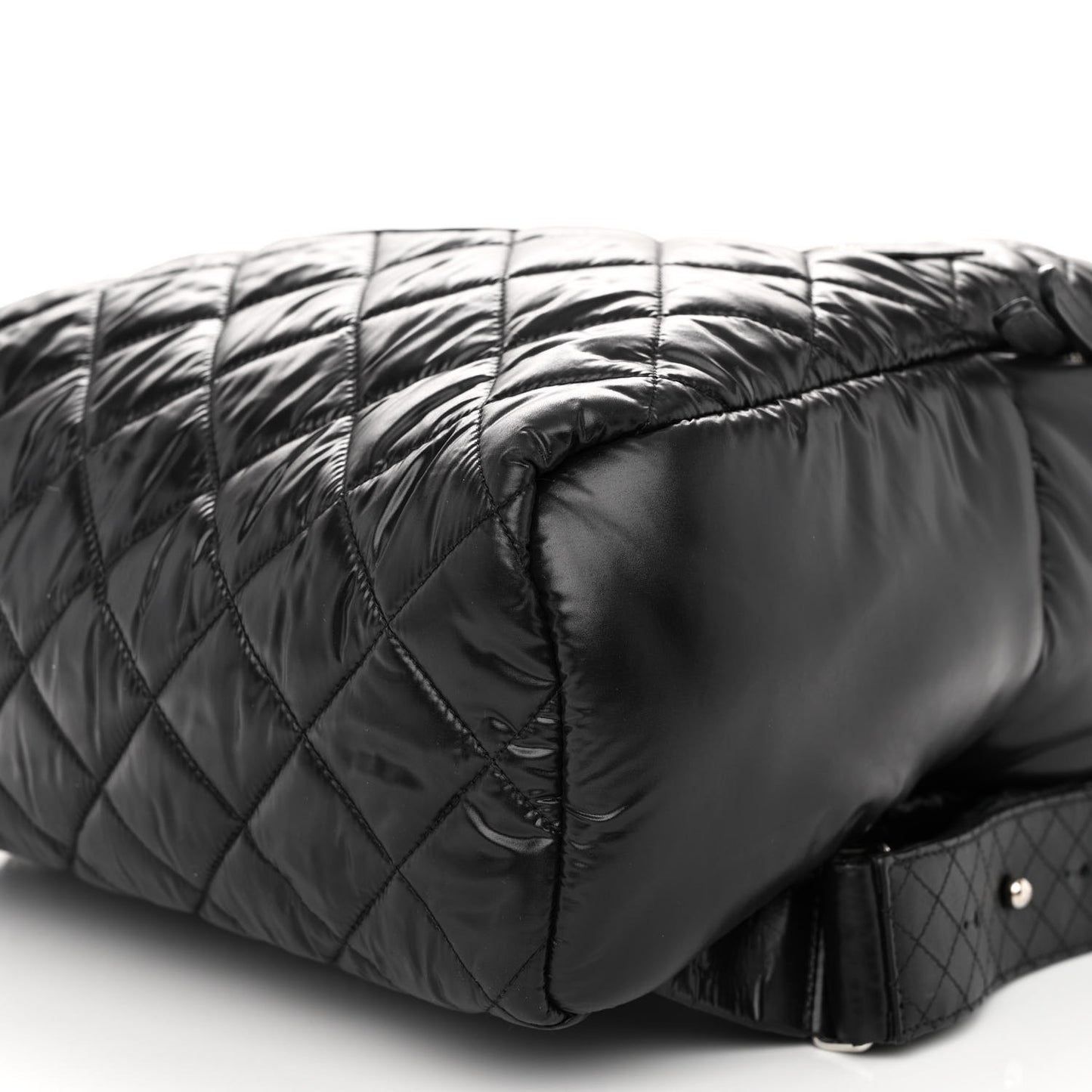 Nylon Quilted Coco Cocoon Backpack Black