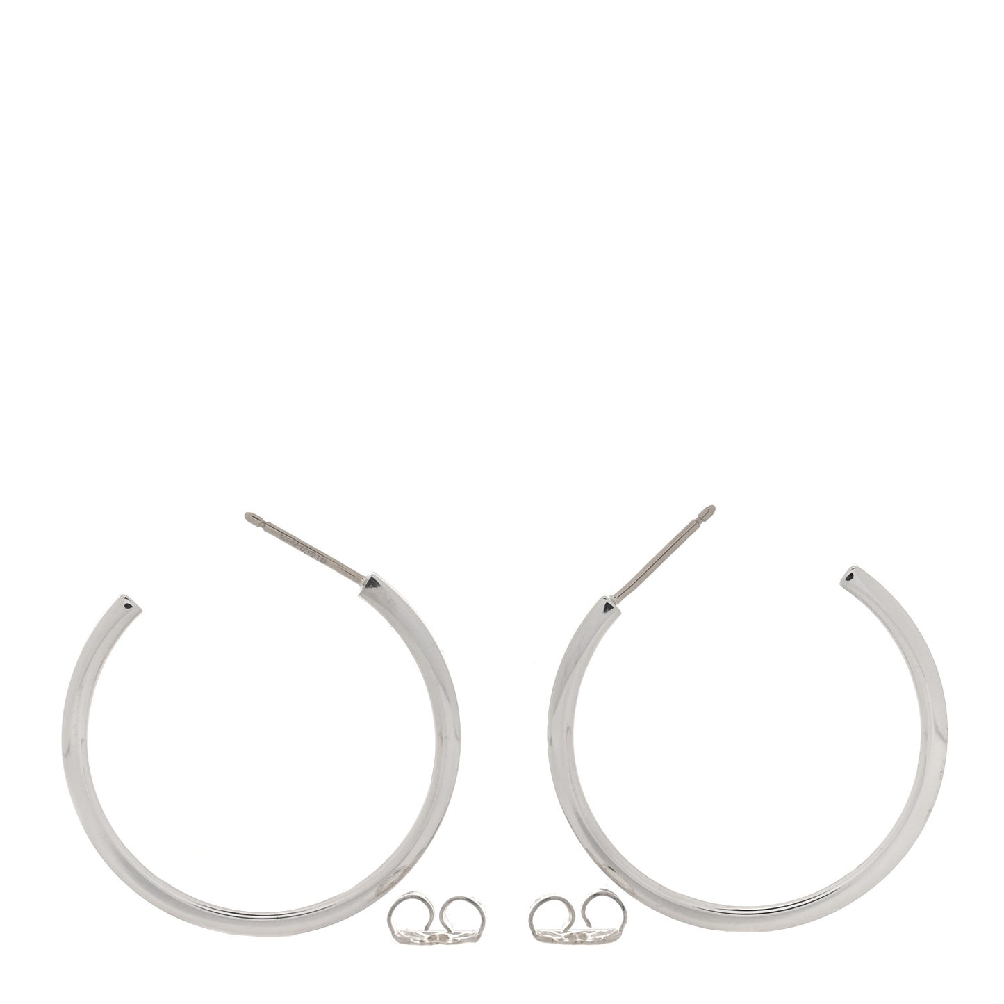 Sterling Silver 1837 Medium Narrow Hoop Earrings