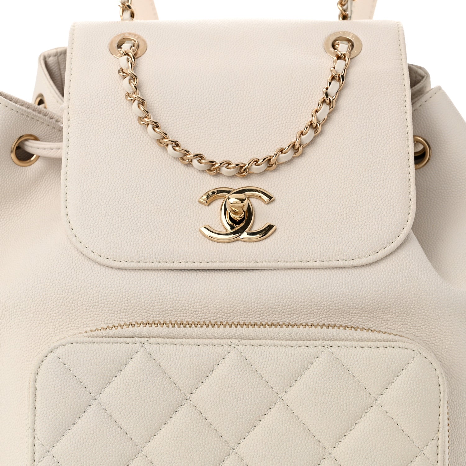 Chanel Caviar Quilted Business Affinity Backpack White 8 of 11
