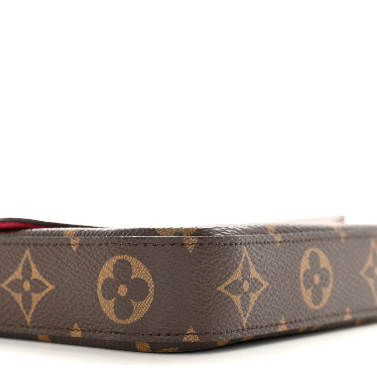 LOUIS VUITTON Monogram Pochette Felicie Chain Wallet Fuchsia