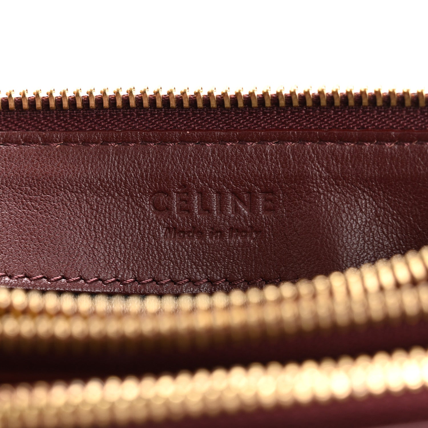Celine Lambskin Small Trio Crossbody Bag Burgundy 6 of 14