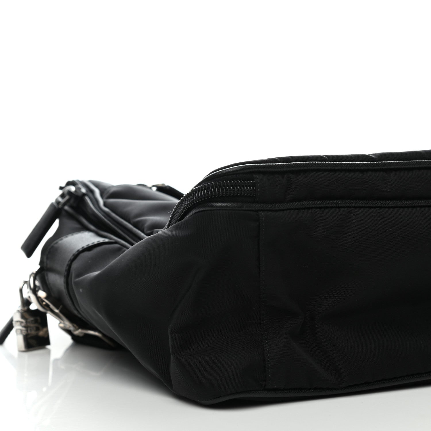 Prada Tessuto Nylon Saffiano Briefcase Black 6 of 7