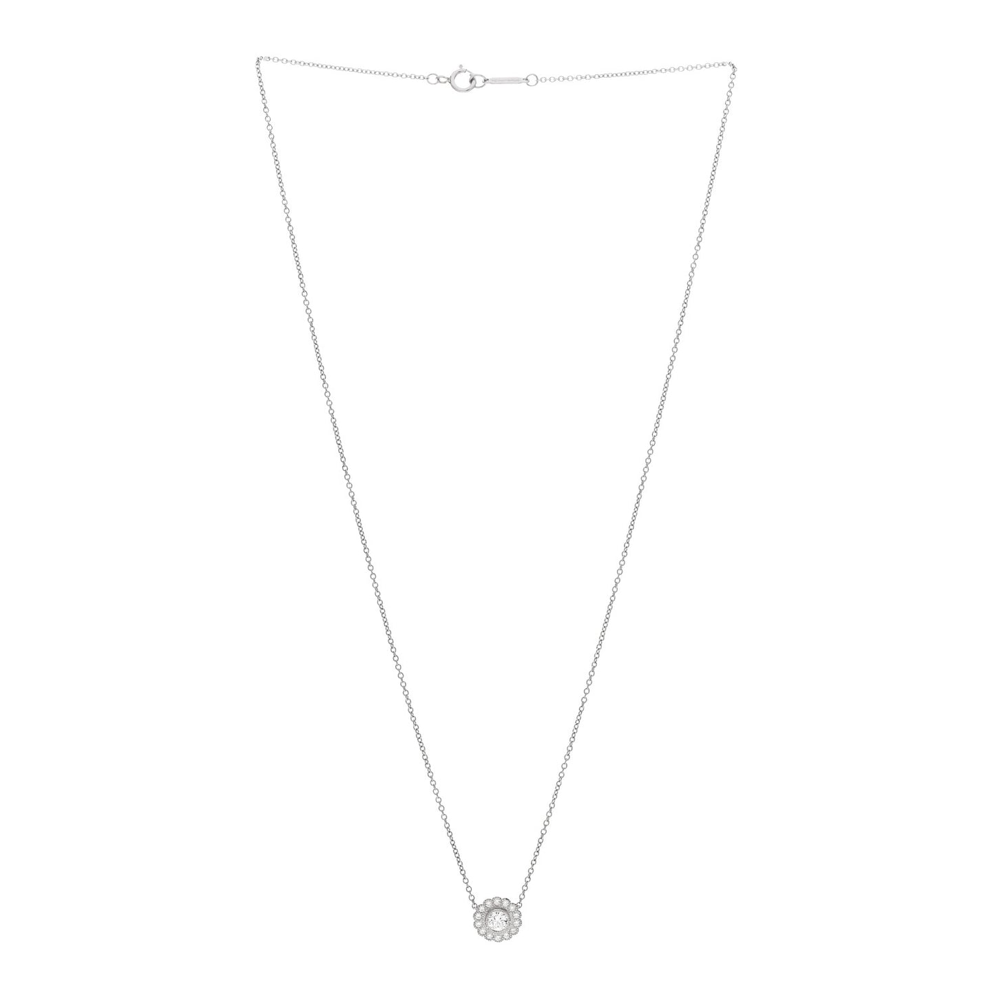 Platinum Diamond Enchant Flower Pendant Necklace