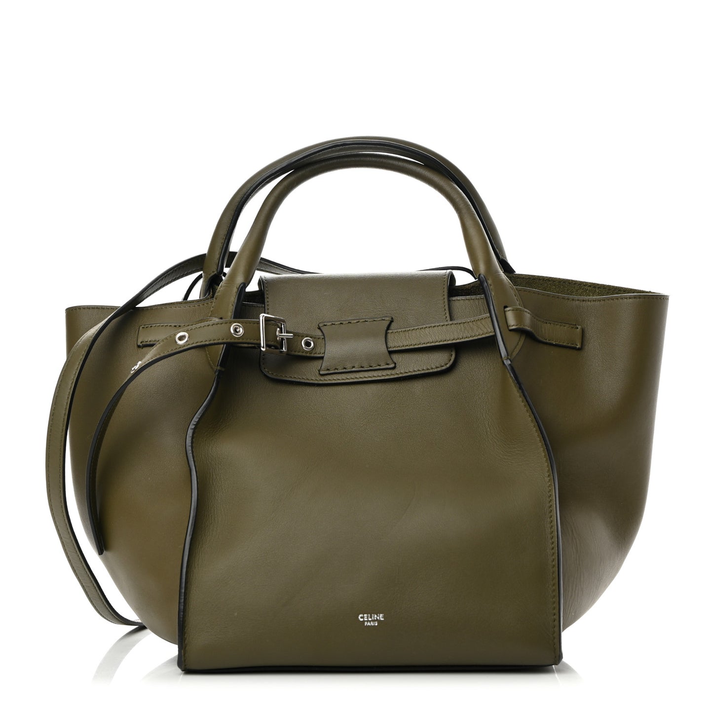 Smooth Calfskin Small Big Bag Army Green